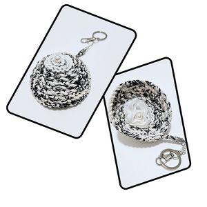 Fabric twine cord keychain